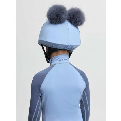 LeMieux Mini Double Pom Hat Silk - Powder Blue LeMieux Mini Double Pom Hat Silk - Powder Blue