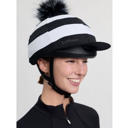 LeMieux Derby Pom Hat Silk - Black LeMieux Derby Pom Hat Silk - Black