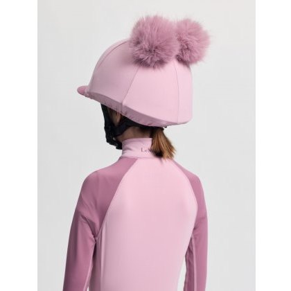 LeMieux Mini Double Pom Hat Silk - Fondant LeMieux Mini Double Pom Hat Silk - Fondant
