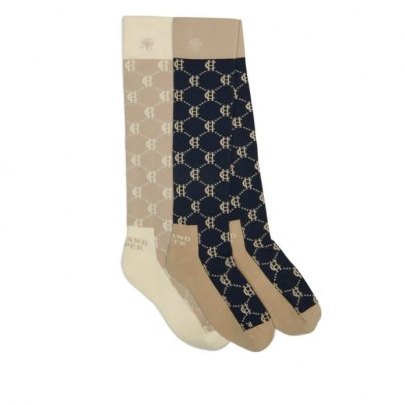 Holland Cooper Riding Sock (2 Pack) - Navy Stone