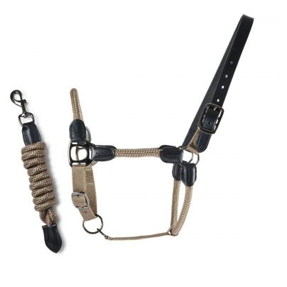 Cameo Equine Rope Leather Halter & Rope