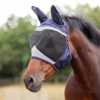 Shires FlyGuard Pro Fine Mesh Fly Mask with Ears Shires FlyGuard Pro Fine Mesh Fly Mask with Ears