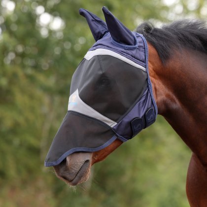 Shires FlyGuard Pro Fine Mesh Fly Mask with Ears & Nose Shires FlyGuard Pro Fine Mesh Fly Mask with Ears & Nose