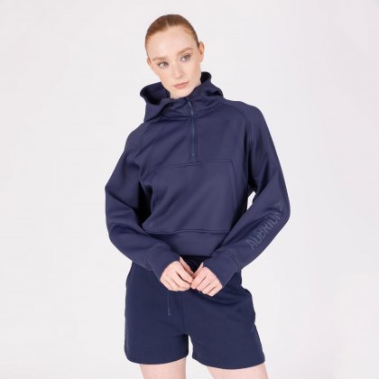Shires Aubrion React 1/4 Zip Hoodie - Midnight
