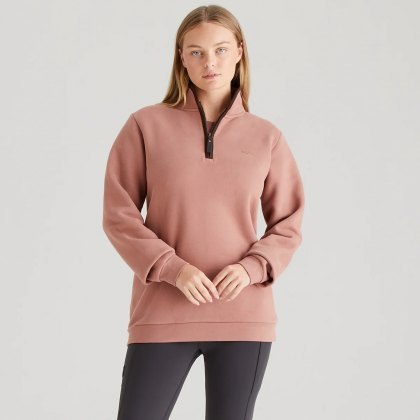 Ridgeline Womens Brancaster 1/4 Zip - Dusky Pink Ridgeline Womens Brancaster 1/4 Zip - Dusky Pink