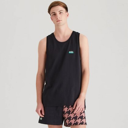 Ridgeline Mens Signature Singlet - Black Ridgeline Mens Signature Singlet - Black