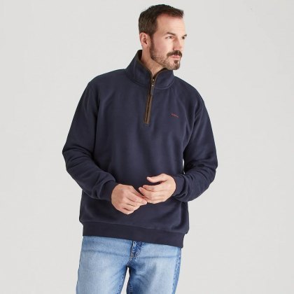 Ridgeline Mens Brancaster 1/4 Zip - Navy Ridgeline Mens Brancaster 1/4 Zip - Navy