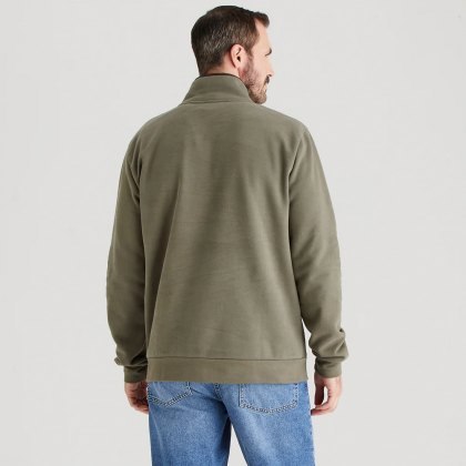 Ridgeline Mens Brancaster 1/4 Zip - Smokey Olive Ridgeline Mens Brancaster 1/4 Zip - Smokey Olive