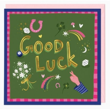 Whistlefish Cute Icons Good Luck Card