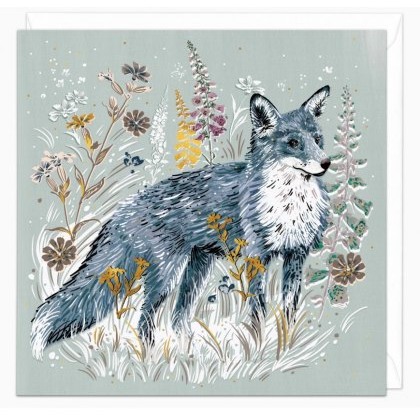 Whistlefish Fox in the Hedgerow Art Card