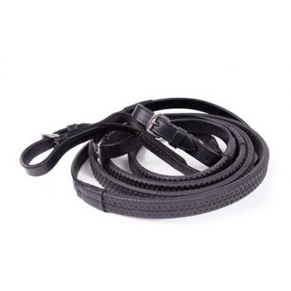 Dever Rubber Grip Reins - Buckle Billeted Dever Rubber Grip Reins - Buckle Billeted