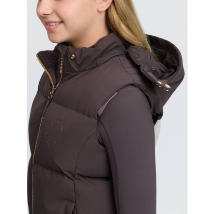 Young Rider Joey Hooded Gilet - Cocoa Young Rider Joey Hooded Gilet - Cocoa