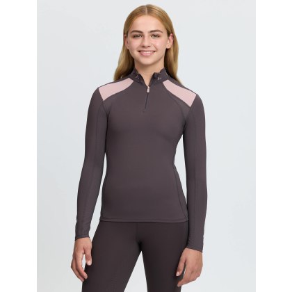 Young Rider Mia Mesh Base Layer - Cocoa Young Rider Mia Mesh Base Layer - Cocoa