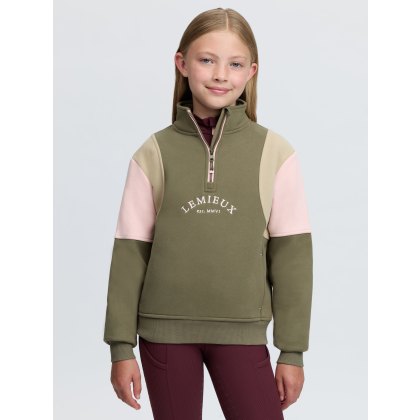 Young Rider Viola Quarter Zip Sweat - Willow Green