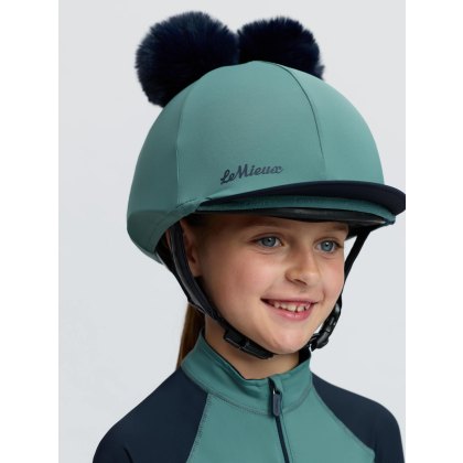 Mini Double Pom Hat Silk - Navy/Aloe Mini Double Pom Hat Silk - Navy/Aloe