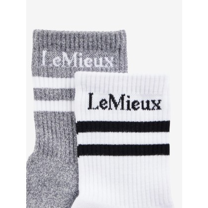 High Crew Socks 2 Pack - White