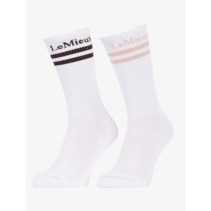 High Crew Socks 2 Pack - White High Crew Socks 2 Pack - White