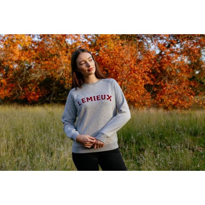 Vida Varsity Crew Neck Sweat - Grey Marl Vida Varsity Crew Neck Sweat - Grey Marl