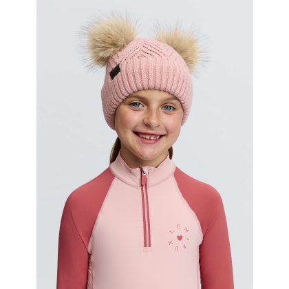 Mini Double Pom Beanie - Petal