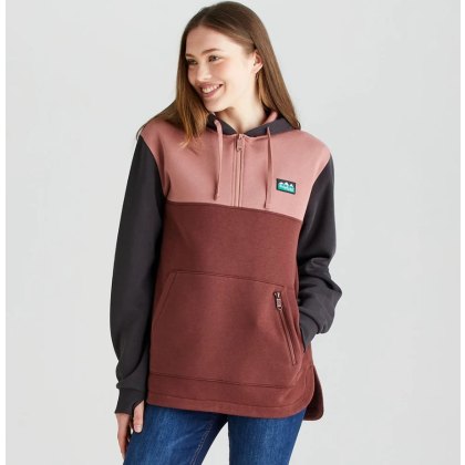 Ridgeline Womens Tribe Hoodie - Oxblood Tri Colour Ridgeline Womens Tribe Hoodie - Oxblood Tri Colour