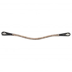 LeMieux Classic Diamante Browband - Black Leather