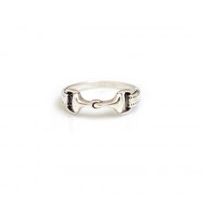 HiHo Silver Sterling Silver Detailed Snaffle Ring HiHo Silver Sterling Silver Detailed Snaffle Ring