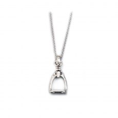 HiHo Silver Sterling Silver Stirrup Pendant with Fine Trace Chain