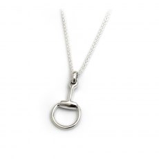 HiHo Silver Sterling Silver Snaffle Pendant on Fine Trace Chain