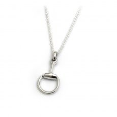 HiHo Silver Sterling Silver Snaffle Pendant on Fine Trace Chain HiHo Silver Sterling Silver Snaffle Pendant on Fine Trace Chain