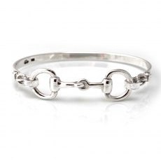 HiHo Silver Exclusive Sterling Silver Detailed Double Snaffle Bangle HiHo Silver Exclusive Sterling Silver Detailed Double Snaffle Bangle