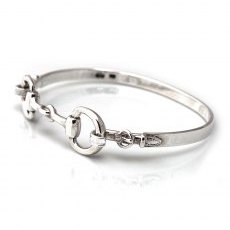 HiHo Silver Exclusive Sterling Silver Detailed Double Snaffle Bangle HiHo Silver Exclusive Sterling Silver Detailed Double Snaffle Bangle