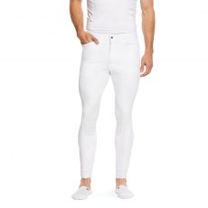 Ariat Mens Tri Factor Grip Knee Patch Breech - White