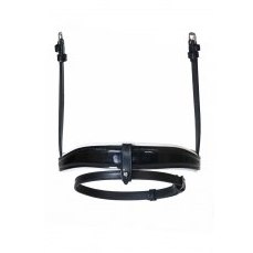 Henry James Patent Dressage Noseband With White Padding Henry James Patent Dressage Noseband With White Padding