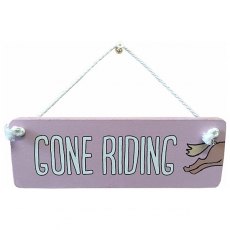 'Gone Riding' Wooden Hanger