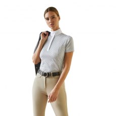 Ariat Aptos Show Shirt - Pearl Grey Dot