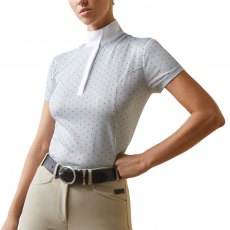 Ariat Aptos Show Shirt - Pearl Grey Dot