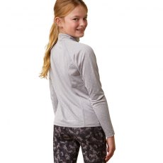 Ariat Youth Sunstopper 2.0 1/4 Zip - Silver Sconce Dot