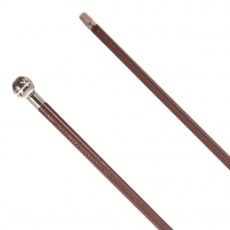 Country Direct Silver Ball Leather Show Cane Country Direct Silver Ball Leather Show Cane