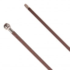 Country Direct Silver Ball Leather Show Cane