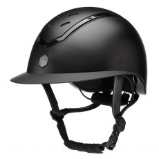 EQX Kylo Wide Peak Riding Hat - Black Matte/Black Gloss