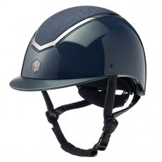 EQX Kylo Sparkly Riding Hat - Navy Gloss/Pewter