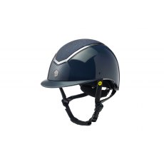 EQX Kylo Sparkly Riding Hat with MIPS - Navy Gloss/Pewter
