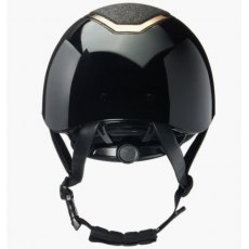 EQX Kylo Sparkly Riding Hat with MIPS - Black Glossy/Rose Gold