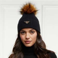 Holland Cooper Burghley Bobble Hat - Black