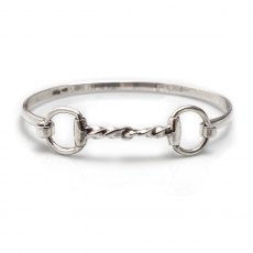 HiHo Silver Exclusive Sterling Silver Twisted Snaffle Bangle
