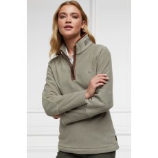 Holland Cooper Country Fleece Half Zip - Sage