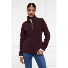 Holland Cooper Country Fleece Half Zip - Mulberry