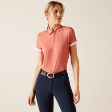 Ariat Bandera 1/4 Zip Polo - Faded Rose