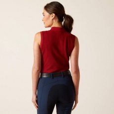 Ariat Prix 2.0 Sleeveless Polo - Sun-Dried Tomato