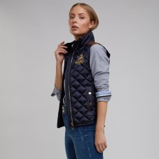 Holland Cooper Diamond Quilt Classic Gilet - Ink Navy